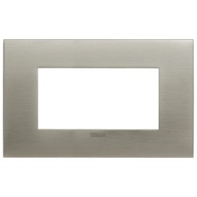 Placca Vimar Arkè fit 4 moduli Acciaio Spazzolato 19954.08