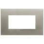 Placca Vimar Arkè fit 4 moduli Acciaio Spazzolato 19954.08