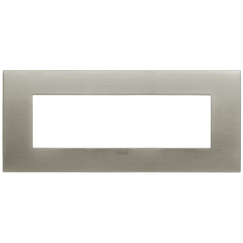 Placca Vimar Arkè fit 7 moduli Acciaio Spazzolato 19957.08
