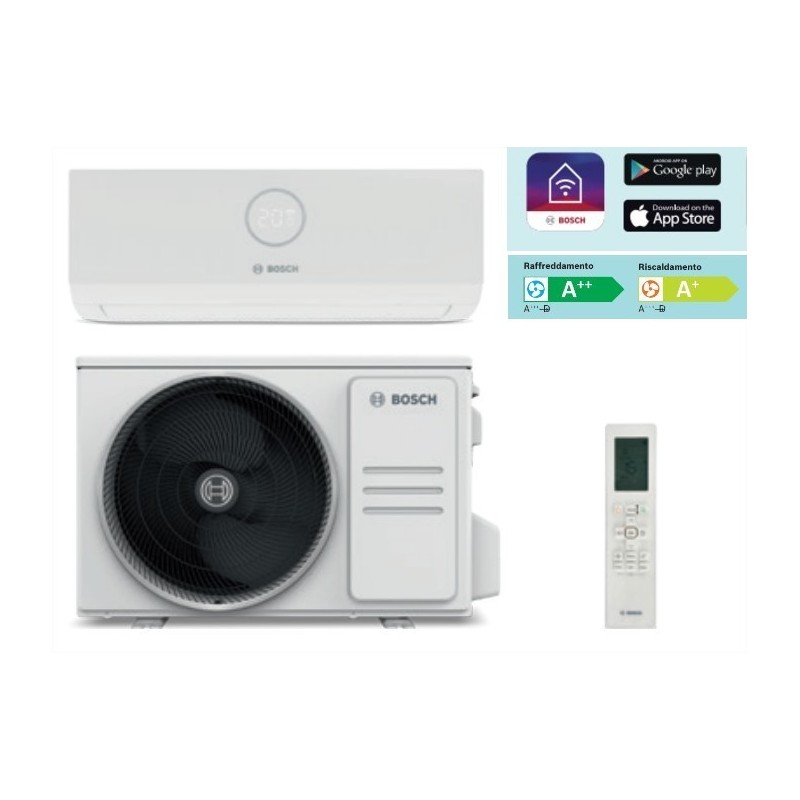 Climatizzatore Bosch 9000 Btu Inverter classe A++ Gas R32 Serie Climate 3000i