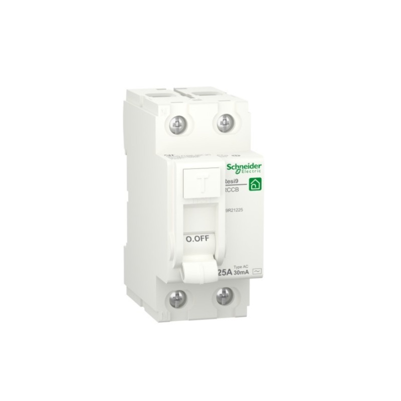 Differenziale puro Resi9 2P 25A 30MA AC 2 Moduli Schneider R9R21225