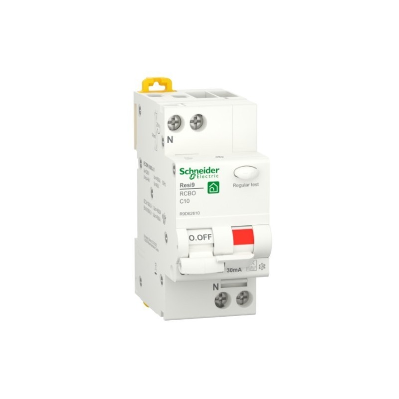 Magnetotermico Differenziale Resi9 1P+N 10A 4,5KA Curva C 30 mA F-SI Schneider R9D62610