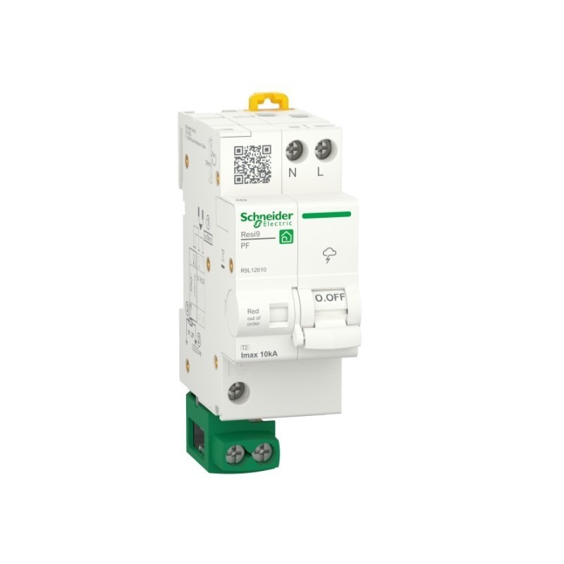 Limitatore di sovratensione (SPD) tipo 2 RESI9 1P+N 10A Schneider R9L12610