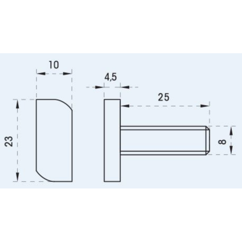 Vite a Farfalla M8 in Acciaio Inox per Profili EASY + ORBIS OB620750