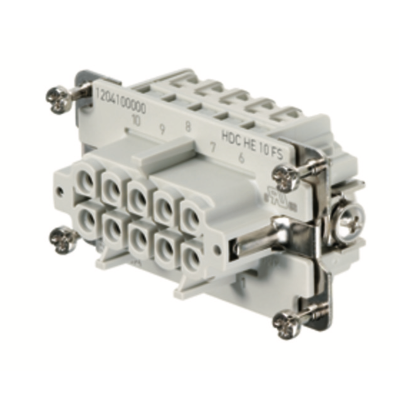 Connettore Femmina a Vite 500V 16A Poli 10 HDC Weidmuller 1204100000