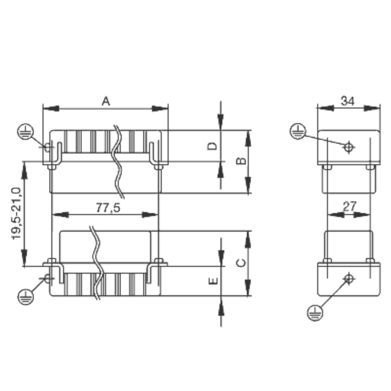 Connettore Maschio a Vite 500V 16A Poli 16 HDC Weidmuller 1207500000