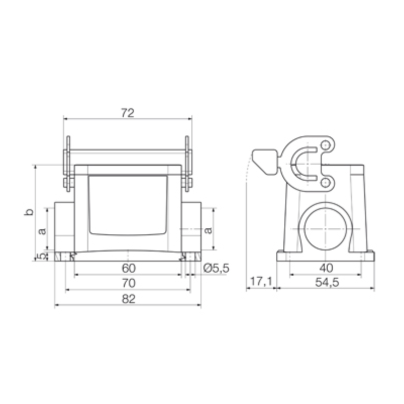Custodia di Base Cavi M20 per Connettore IP65 Grandezza 3 Weidmuller 1788140000