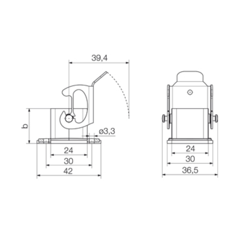 Custodia Connettore Base Passante IP65 Grandezza 1 Weidmuller 1652410000