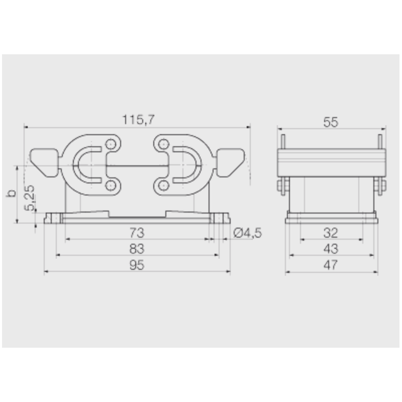 Custodia Connettore Base Passante IP65 Grandezza 4 Weidmuller 1205000000