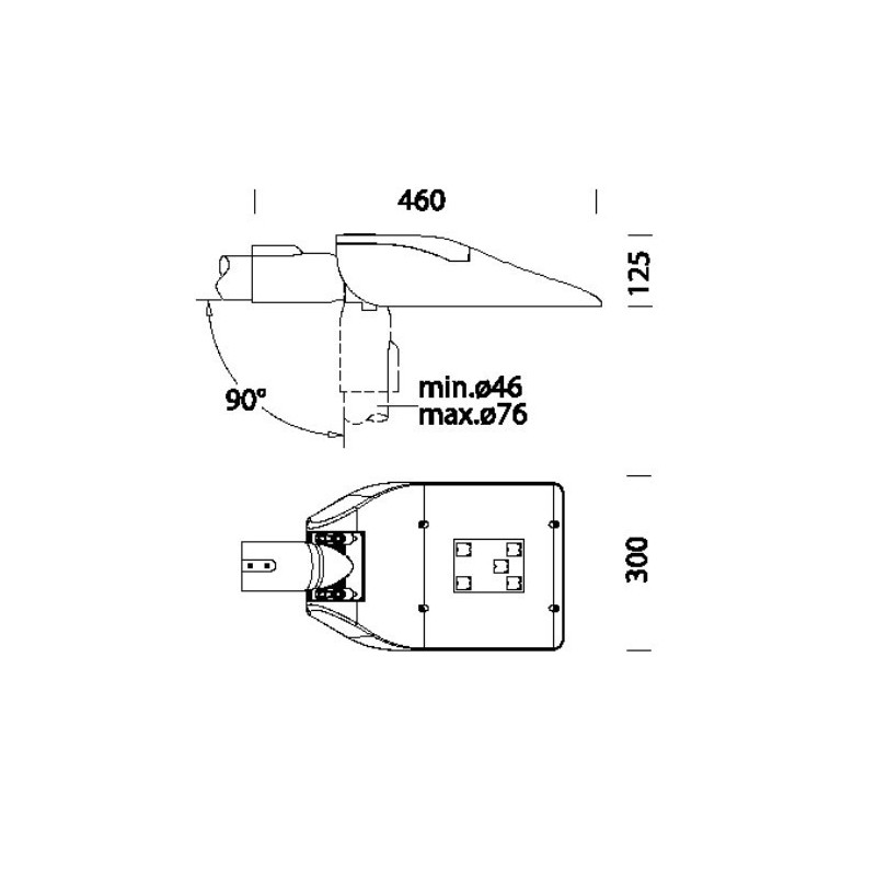 Armatura Stradale Led da palo 85 W 4000 K Disano 3280