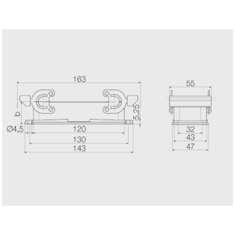 Custodia Connettore Base Passante IP65 Grandezza 8 Weidmuller 1212400000