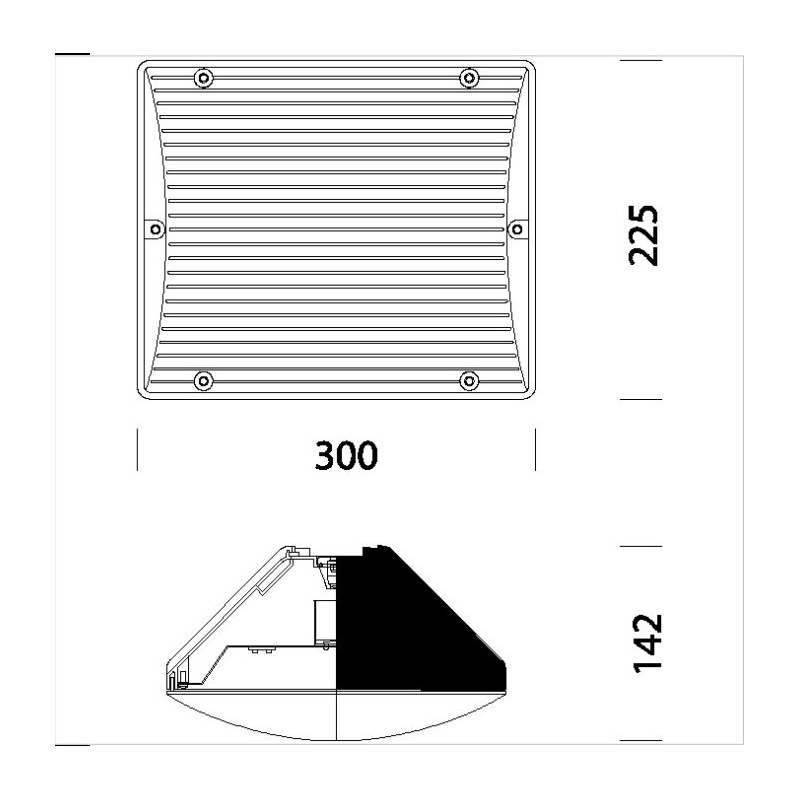 Faro Led 35 W 4000 K Nero modello Vega Disano 1264