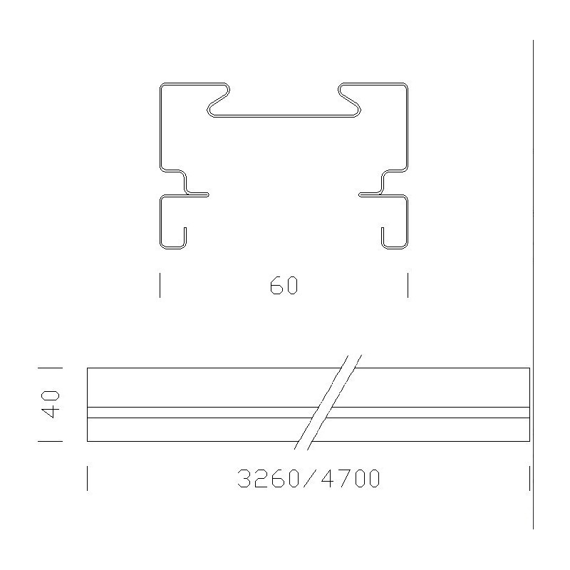 6000 Rapid System - canale civile/elettrificato L 3260 mm Disano 13290000