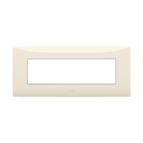 Placca sette moduli colore Sabbia ABB serie Chiara 2CSK0702CH