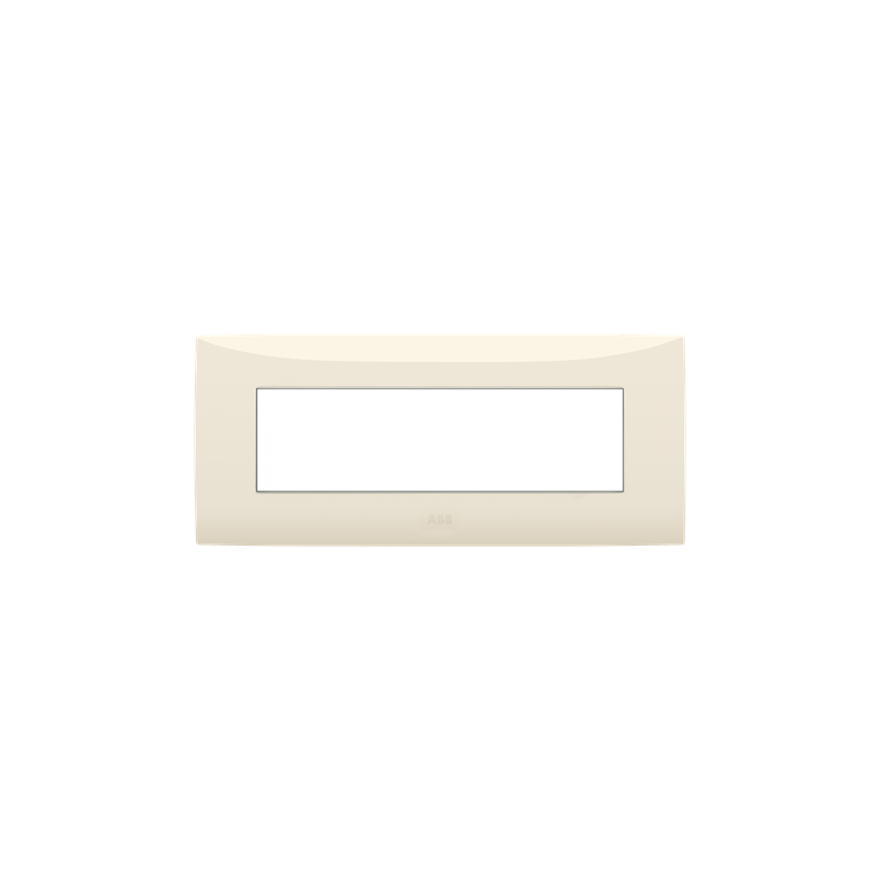 Placca sette moduli colore Sabbia ABB serie Chiara 2CSK0702CH