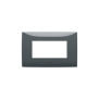 Placca 4 moduli colore Vulcano ABB serie Chiara 2CSK0404CH