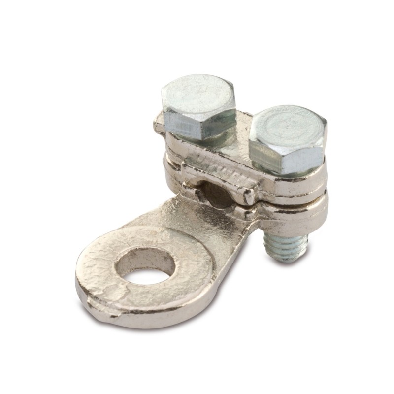 Capicorda a morsetto 35 mmq a due bulloni foro 10,5