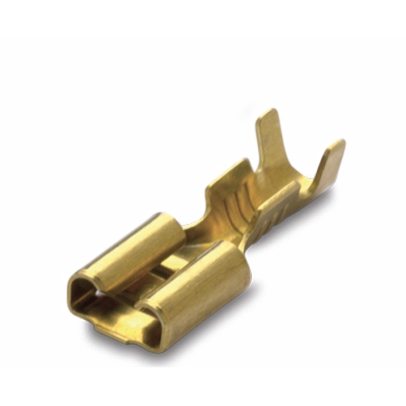 Faston femmina nudo in ottone passivato Sezione 2,5mmq