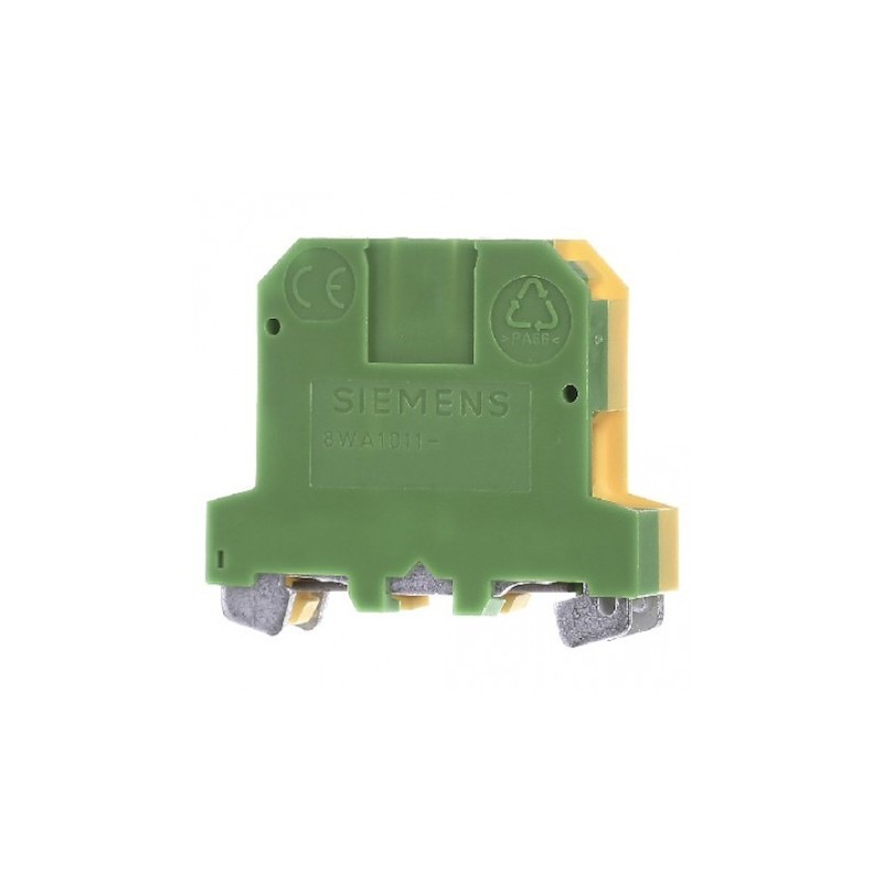 Morsetto da quadro Misura 4 mmq 2 Attacchi Giallo Verde Siemens 8WA10111PG00