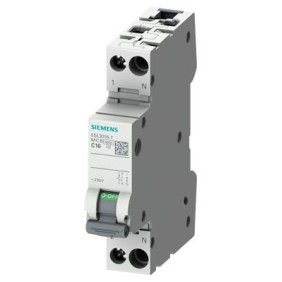 Interruttore Automatico Magnetotermico 1P+N 1 Modulo 16A Siemens 5SL30167