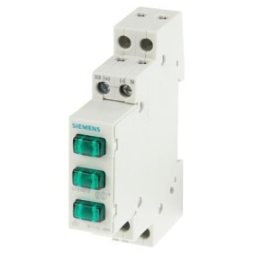 Spia da quadro con tre Gemme verdi Siemens 5TE5802