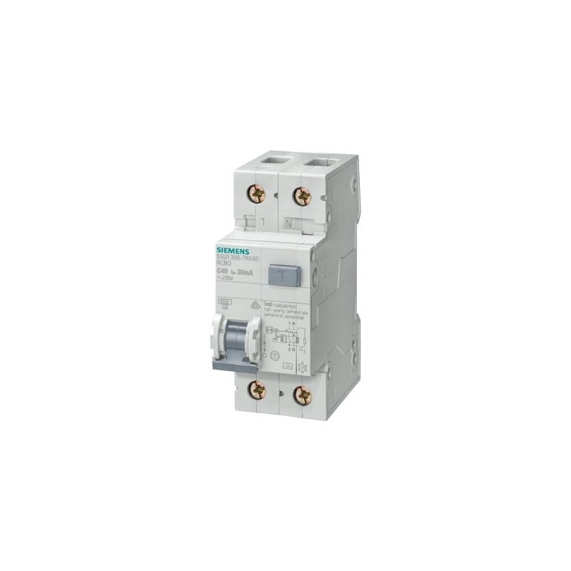 Interruttore Automatico Magnetotermico Differenziale 25A 30ma 6kA Tipo A Siemens 5SU13567KK25