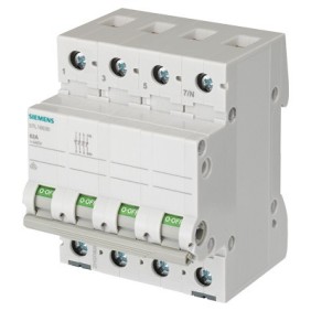 Interruttore Sezionatore 80A 4 Poli 4 Moduli Leva Grigia Siemens 5TL16800