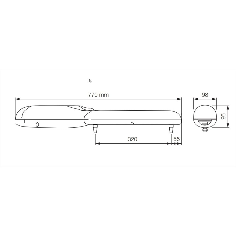 KIT Cancello Nice Battente 24V per ante fino a 2 metri WINGO4024BDKCE