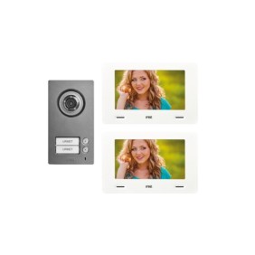 Kit 2 Fili bifamiliare Video pulsantiera Mikra2 Monitor vivavoce CXModo Urmet 1722/96