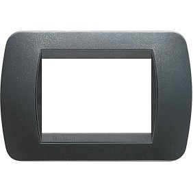 Placca 3 posti antracite in tecnopolimero Living International Bticino L4803PA