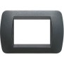 Placca 3 posti antracite in tecnopolimero Living International Bticino L4803PA