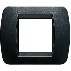 Placca 2 posti antracite in tecnopolimero Living International Bticino L4802PA
