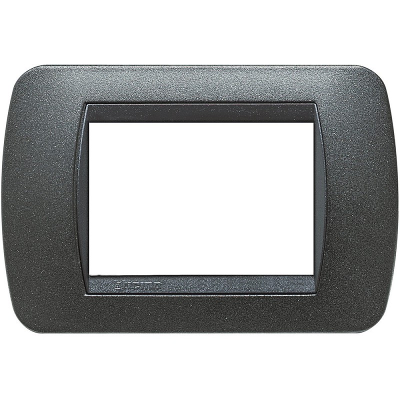 Placca 3 posti Grafite Nero Living International Bticino L4803GFN