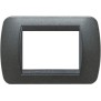 Placca 3 posti Grafite Nero Living International Bticino L4803GFN