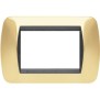 Placca 3 posti Oro Vero Living International Bticino L4803OR
