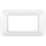 Placca 4 posti White in tecnopolimero Living International Bticino L4804BI