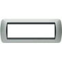 Placca 7 posti alluminio in metallo Living International Bticino L4807AL
