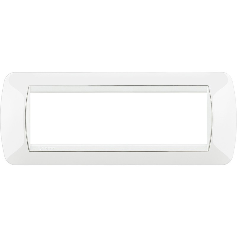Placca 7 posti White tecnopolimero Living International Bticino L4807BI