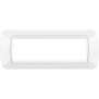 Placca 7 posti White tecnopolimero Living International Bticino L4807BI