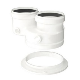 Adattatore Sdoppiato Rigido da 80/125 a 80/80 mm per Caldaie a Condensazione Bosch