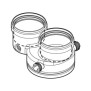 Adattatore Sdoppiato Rigido da 80/125 a 80/80 mm per Caldaie a Condensazione Bosch