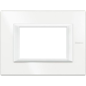 Placca Bticino Axolute Bianco in Metallo 3 Moduli HA4803HD