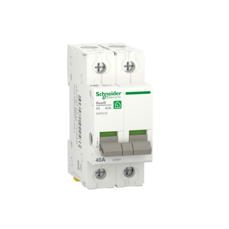 Interruttore sezionatore Resi9 IN 2P 40 A Shneider R9PS240