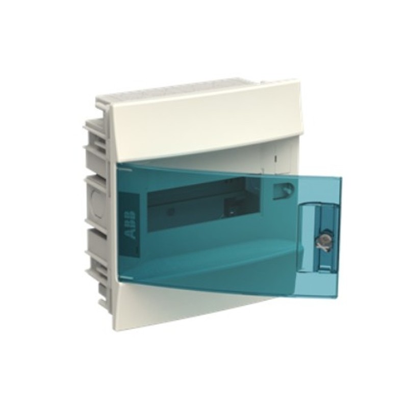 Centralino da incasso ABB con porta trasparente 8 moduli DIN 41A08X12