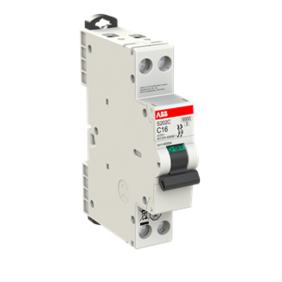 Interruttore Automatico 10A 6kA 2 Poli 1 Modulo ABB S202CC10