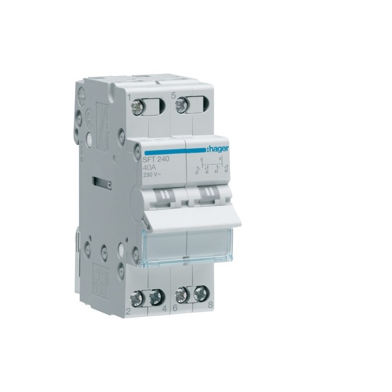 Commutatore 1-0-2 40A 2 Moduli Hager SFT240