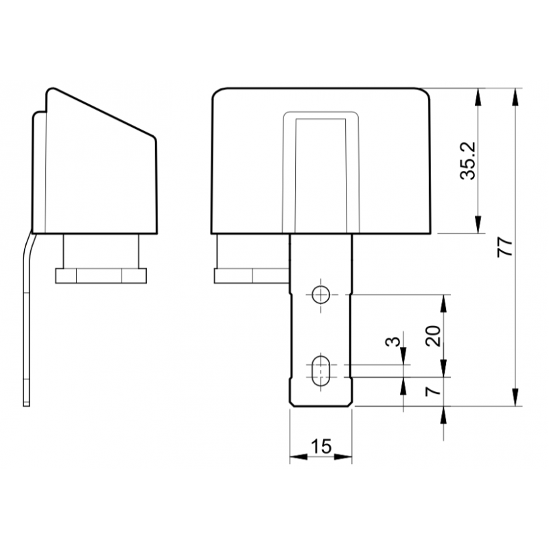 Interruttore Crepuscolare a Isteresi Zero con Sonda Esterna Finder 114182300000