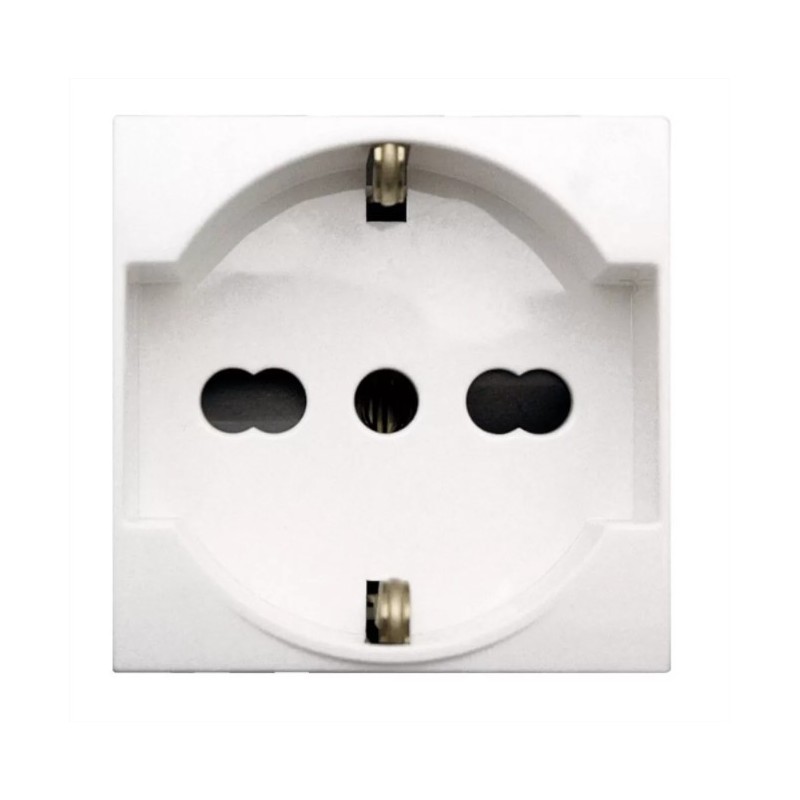 Presa Ave Banquise schuko bipasso 45B9015TS 2 moduli+T 1016A