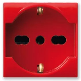 Presa Unel Bipasso Ave 2P+T 1016A - Colore rosso 45B9015TSR