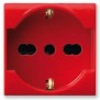 Presa Unel Bipasso Ave 2P+T 1016A - Colore rosso 45B9015TSR